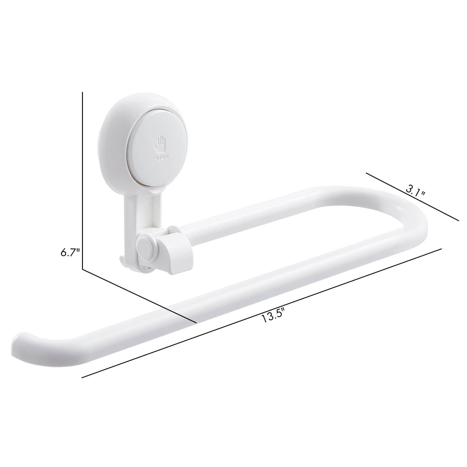 Punch-free Kitchen Bathroom Cabinet Suction Cup Paper Towel Holder Roll  Paper Holder