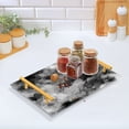 thumbnail image 5 of Iauyy Modern Square Bathroom Tray with Handles - Acrylic & Aluminum Alloy Vanity Countertop Organizer ，Punk Effect, 5 of 7