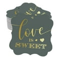 thumbnail image 1 of Inkdotpot Love Is Sweet Wedding Bottle Tag Real Gold Foil Favor Bracket Shape Hang Tags Pack Of 100, 1 of 6