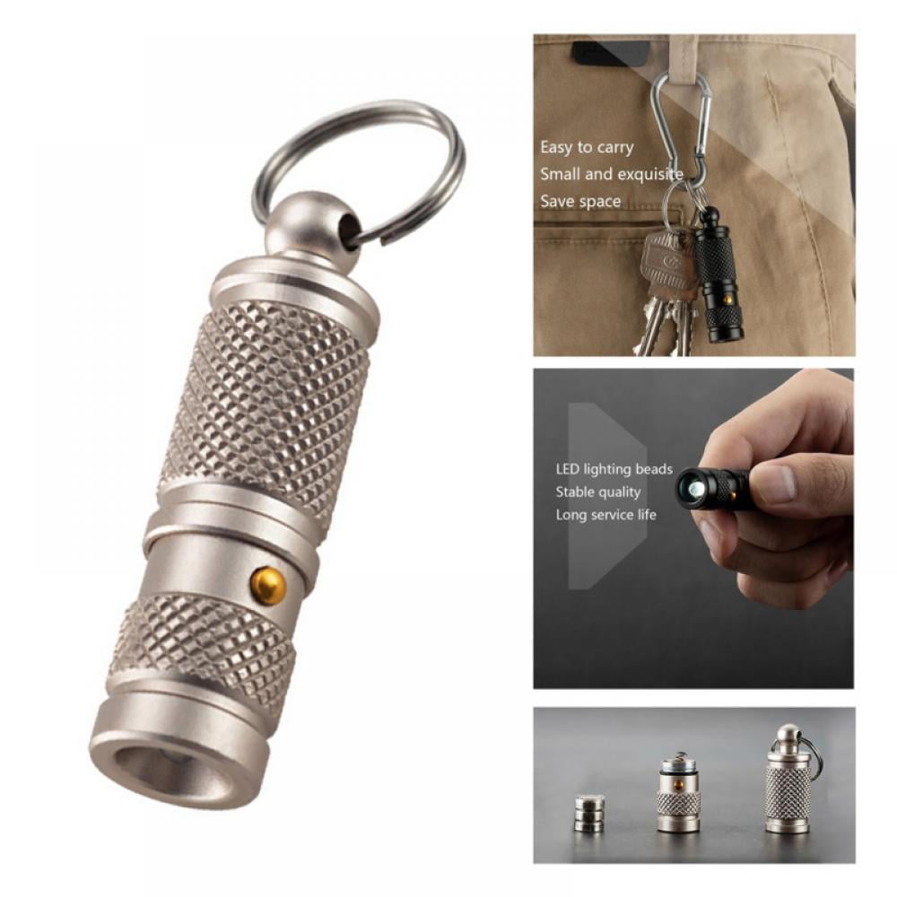 *Keychain Flashlight Alloy Car Key Chain with LED Light Perfect Christmas Gifts 