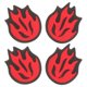 thumbnail image 1 of 4Pcs Tennis Racket Shock Absorbers Red Silicone Flame Design For Enhanced Grip Comfort During Training, 1 of 4