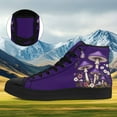 thumbnail image 2 of Coolcustomize Men's Gothic Punk Mushroom & Fungi Graphic High-Top Sneakers - Lightweight Lace-Up Boots with Black/Purple Mushroom Print, Womens Casual Shoes, PLUS SIZE Styleand Urban Outfits, 2 of 10