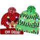 thumbnail image 2 of Paquete de 2 gorros navideños de punto con luz LED Flashi coloridos, 2 of 5