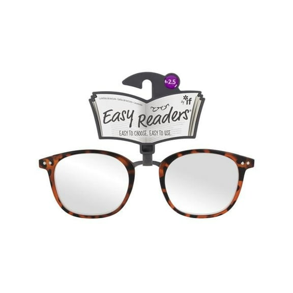 Easy Readers Metal Bridge Tortoiseshell Glasses, Plus 2.5