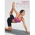 thumbnail image 5 of BALEAF Sweatleaf Adjustable Sports Bras for Women Padded Racerback Yoga Bra High Impact Molded Cup Workout Bra Rose Red L, 5 of 7