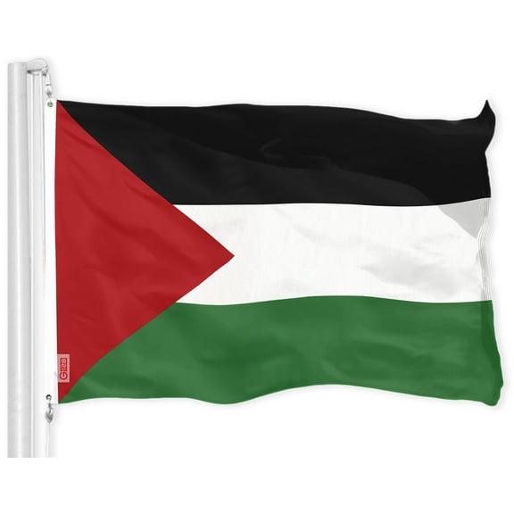 G128 Palestine Palestinian Flag | 3x5 feet | Printed 150D – Indoor/Outdoor, Vibrant Colors, Brass Grommets, Quality Polyester, Much Thicker More Durable Than 100D 75D Polyester
