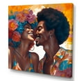 thumbnail image 2 of DESIGN ART Designart "Beautiful Black Couple In Love Ii" Romantic Canvas Wall Art 36 in. wide x 36 in. high, 2 of 5