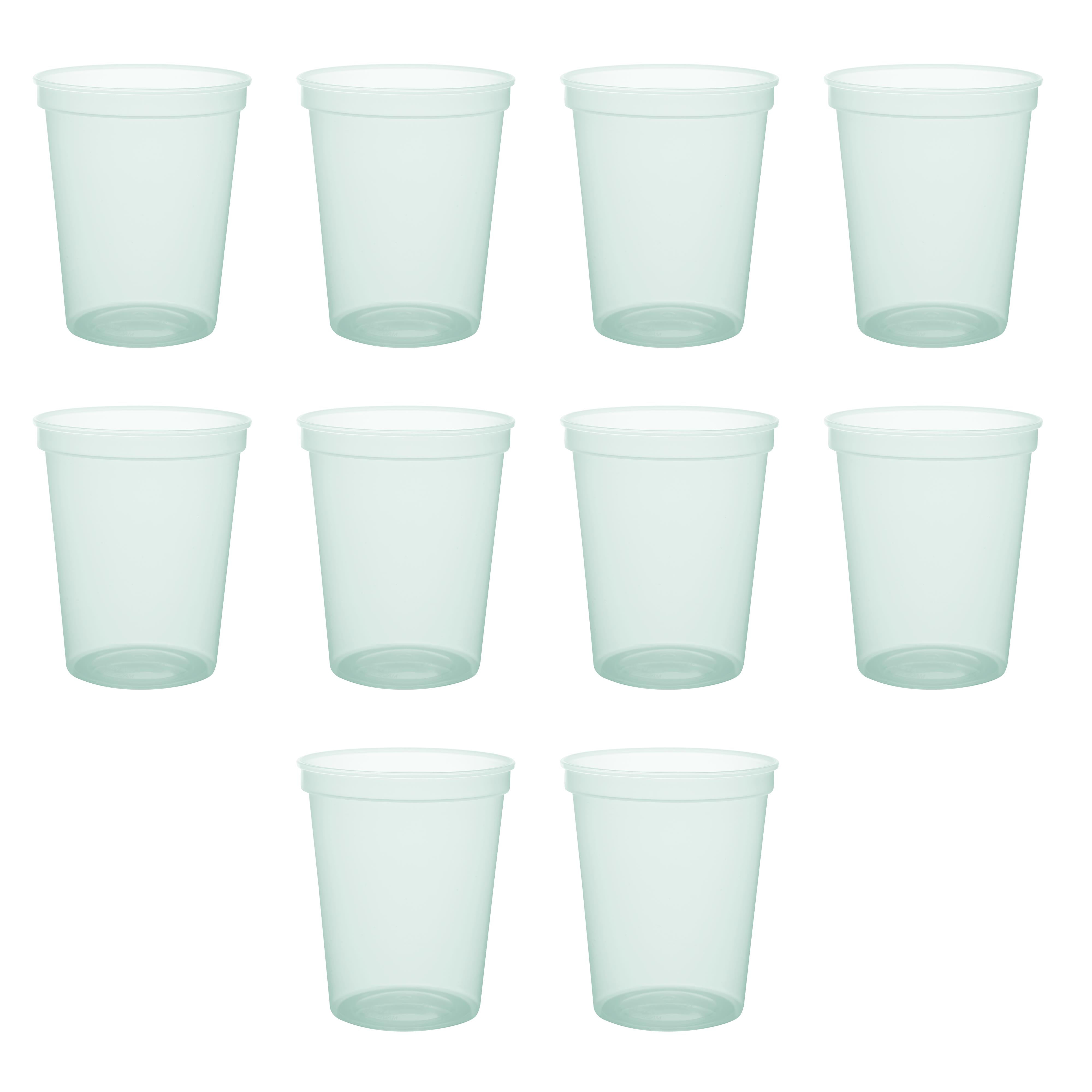 Color Changing Plastic Cups 16 oz. Set of 10, Bulk Pack Reusable