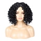 thumbnail image 4 of Pelucas con flequillo para mujer, peluca ondulada suelta, peluca negra pequeña y rizada para mujer, cubierta para el cabello, decoraciones para fiestas, bandas protectoras para el cabello, 4 of 5