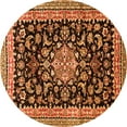 thumbnail image 1 of Ahgly Company Indoor Round Medallion Orange Traditional Area Rugs, 8' Round, 1 of 1