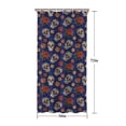thumbnail image 5 of Blue Skull Rose Flower Pattern Shower Curtain 36"x72" ,Bathroom Decorative Shower Curtains Set with 12 Hooks,Modern Waterproof Washable Shower Curtain, 5 of 6