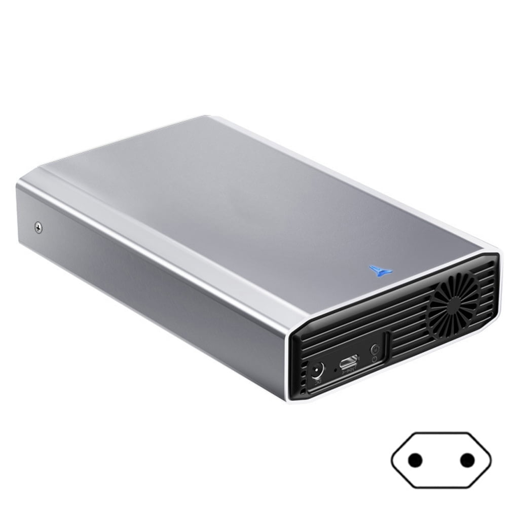 tegongse Aluminium Hard Drive Enclosure with Cooling Fan 5Gbps for 2.5/3.5 SATAs HDD SSD Type C 3.1 ToolsFree Hot Swappable