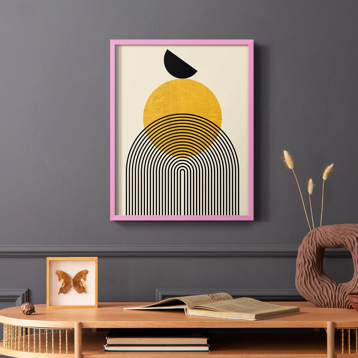 Golden Arches in Pink Solid Wood 8 x 10 Framed Print