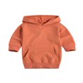 thumbnail image 1 of MesaSe Bébé Filles Hoodies Robe Tenues Solide à Manches Longues Poche Longue Longueur Robe Droite Violet 1-2 Ans, 1 of 6