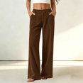thumbnail image 2 of ClodeEU Women's High Waist Wide Leg Corduroy Pants, Solid Color Loose Trousers with Patch Pockets ,Women's S-XXL, 2 of 7