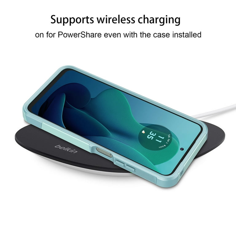 SEAHAI Case For Motorola Moto G14, Ultra Thin Liquid Silicone Soft Touch Protective Shockproof Airbag Design Premium TPU Bumper Fashion Case – Dark Green