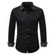 thumbnail image 4 of pstuiky camisas de manga larga para hombre, Camisa informal de verano para hombre, con cuello, botones y bolsillos, color liso tops de invierno para hombre m, 4 of 7