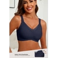 thumbnail image 4 of MINTREUS Womens Wireless Bras V Mesh Comfortable Bralette Supportive Tshirt Bra No Underwire Seamless Push Up, 4 of 8