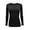 BLACK, variant on Womens Long Sleeve T Shirt With Super-Soft Stretch Fabric Round Neck T-Shirts