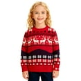 thumbnail image 2 of XIMIN Kids Ugly Sweater Boy Girl Christmas Sweater Boy Girl Santa Long Sleeve Knit Funny Xmas Pullover Reindeer Clothes Holiday Pullover Tops, 2 of 8