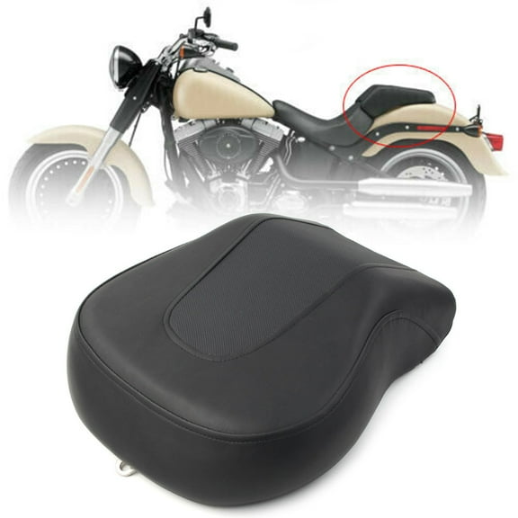 NS Rear Passenger Seat Pillion for Harley Davidson FLSTF FatBoy 2008-2014,Black