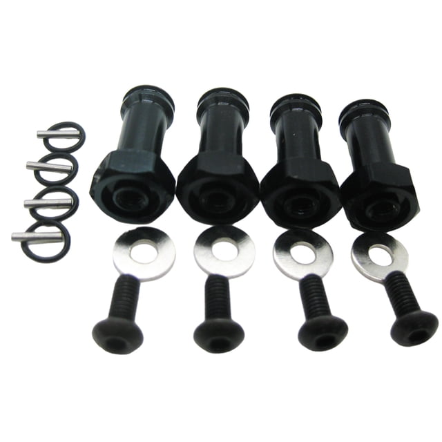 Guardoinrt 12MM DRIVE 24MM EXTENSION ADAPTER Aluminium Alloy Extension Adapter RC Car S Performance Made Of Aluminium black 1Set