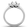 thumbnail image 3 of Pompeii 1/2ct Three Stone Princess Cut Diamond Ring 14K White Gold (H/I,I1), 3 of 3