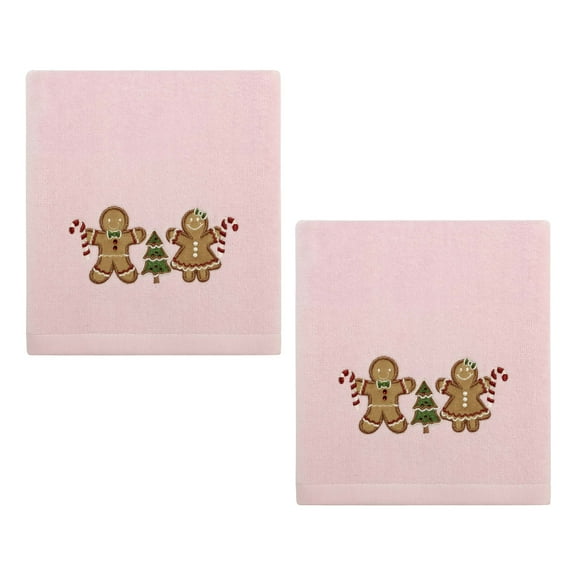 Avanti Gingerbread People 2-Pack Hand Towel Set