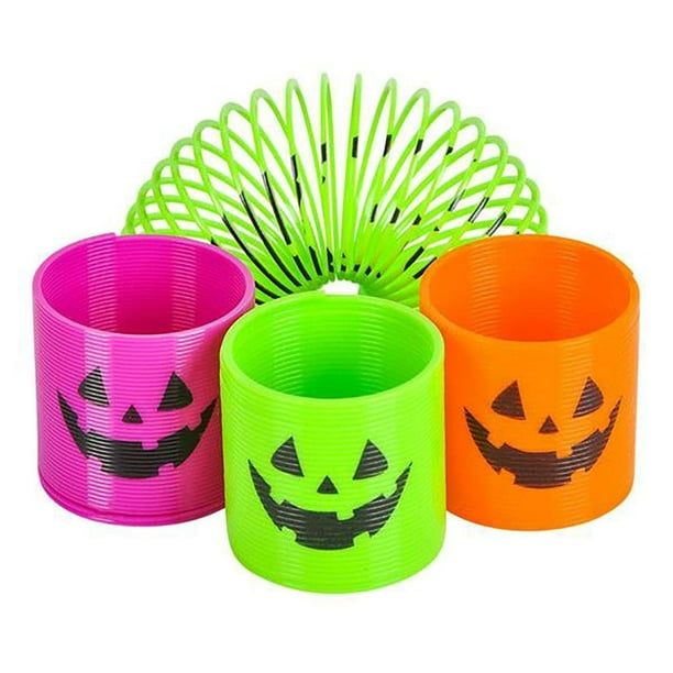 Jackolantern Slinky Coils Pack of 48 Halloween Neon Coil Springs