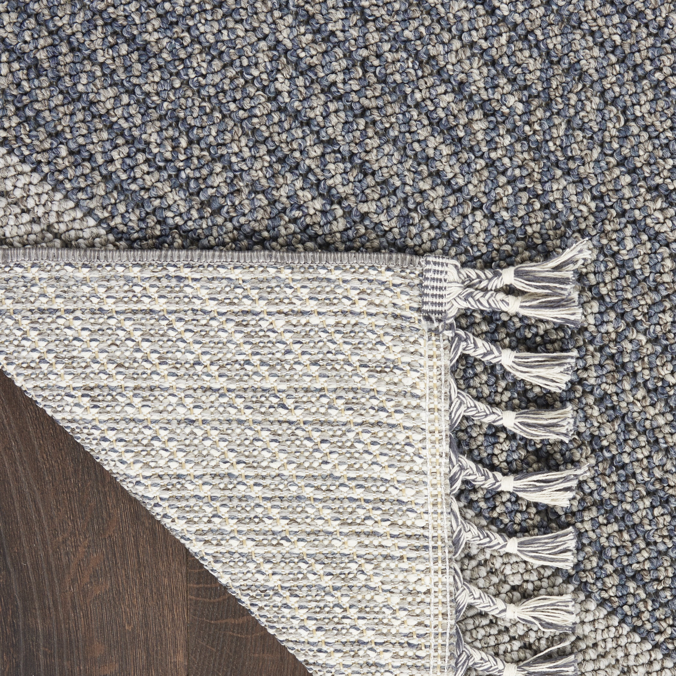 Nourison Elwood Contemporary Geometric Grey/Slate 9' x 12'2" Area Rug, (9' x 12')