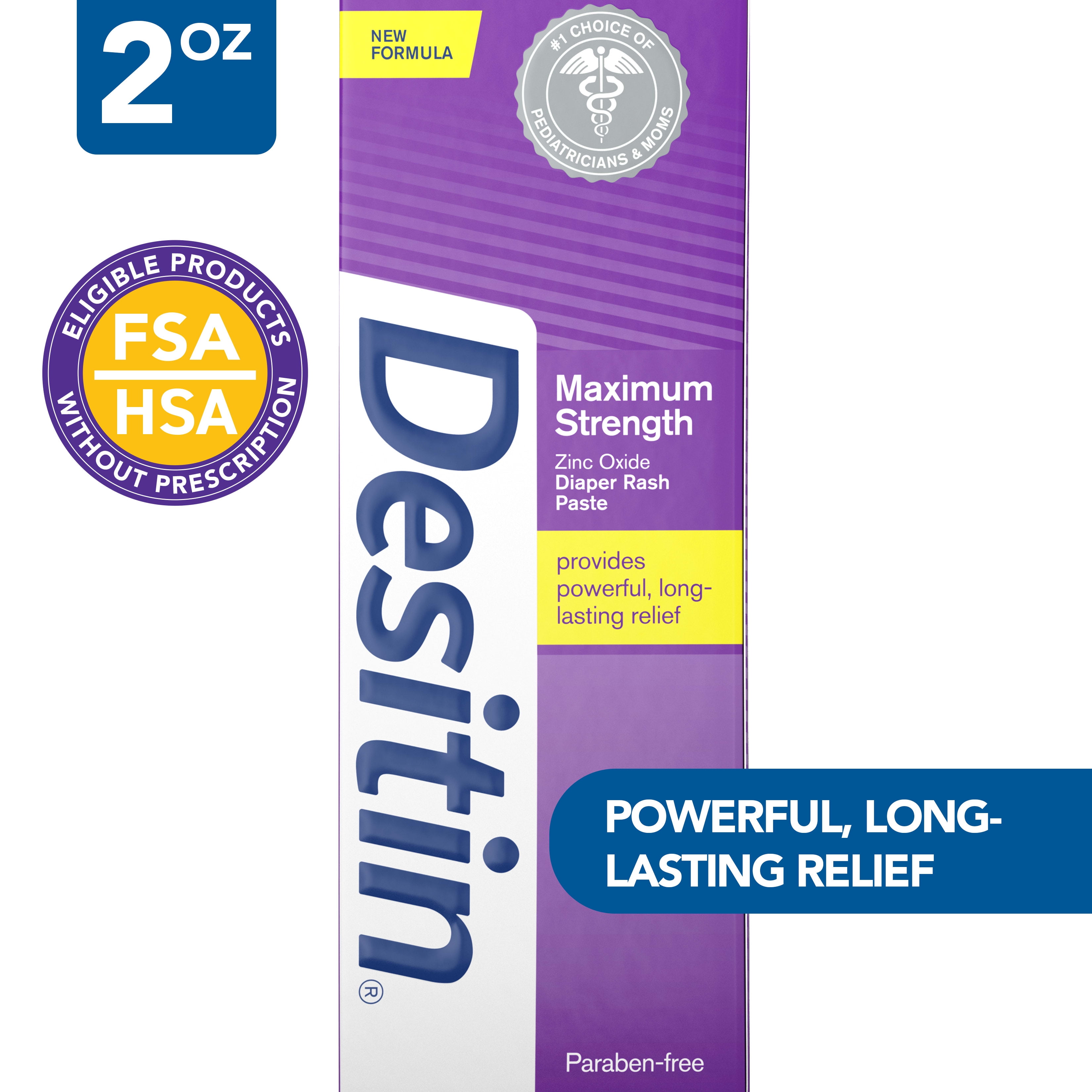 Desitin Maximum Strength Diaper Rash Cream with Zinc Oxide, 4.8 oz