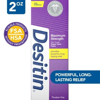 Desitin Maximum Strength Diaper  Cream with Zinc Oxide, 4.8 oz