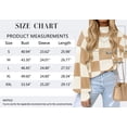 thumbnail image 6 of MOSHU Oversized Sweaters for Women Drop Shoulder Plaid Colorblock Tops Fall Crewneck Pullover Sweater, 6 of 10