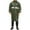 #141-Army Green, variant on Handshe Men's Long Sleeve Raincoat, Heavy Rainproof Long-Length Hiking Coat with Reflective Safety Strips, Solid Color Outdoor Waterproof Jacket for Trekking Camping,Plus Size