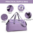 thumbnail image 6 of Gynky Travel Duffle Bag Gym Bags with Shoe Compartment Wet Pocket Waterproof for Weekender Overnight  Gym Sports Traveling Swimming Yoga Workout,  Violet, 6 of 9