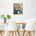thumbnail image 4 of Retro Yellow Floral Wall Art Watercolor Yellow Blue Flower in Vase and Butterfly Canvas Wall Art Modern Farmhouse Framed Wall Art for Living Room Bedroom Bathroom Home Decor Ready to Hang,8x10 Inches, 4 of 7