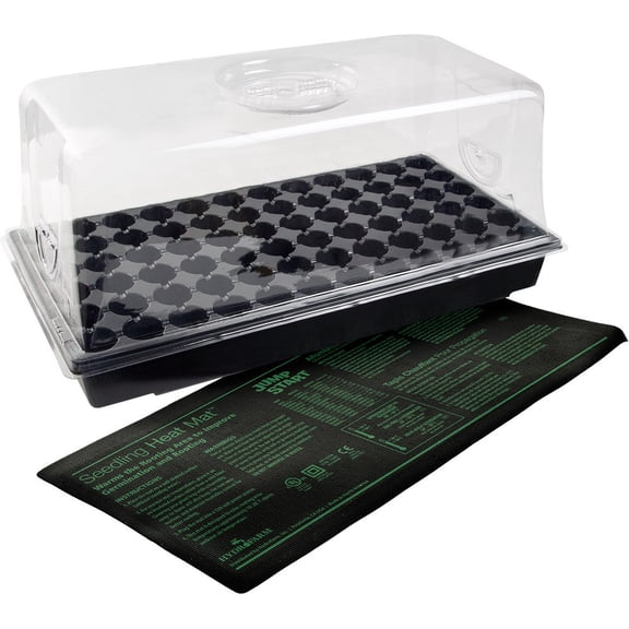 Jump Start CK64060 120V 17W Germination Hot House with Heat Mat, Watertight Tray, Cell Insert and 7" Humidity Dome