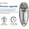 thumbnail image 3 of HAHDAXIA Guitar Input Jack Socket Plate Output Loaded Boat Style 1/4 Inch with Screws for Fender Stratocaster Strat St Mono Electric Guitar for Electric Guitar Replacement Parts（Chrome）, 3 of 7