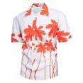 thumbnail image 3 of Camisa de verano para hombre con un solo pecho, ajuste informal, manga corta, cuello vuelto, camisa holgada para hombre, 3 of 5