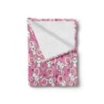 thumbnail image 2 of Cartoon Animal Soft Flannel Fleece Throw Blanket, Doodle Kawaii Illustration Stars Hearts Bones Flower Girls Design, Cozy Plush for Indoor and Outdoor Use, 50" x 60", Pink Peach White, by Ambesonne, 2 of 6