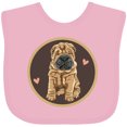 thumbnail image 3 of Inktastic Chinese Shar-pei Dog Art Girls Baby Bib, 3 of 4
