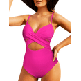 thumbnail image 4 of Hilor Women's Sexy One Piece Swimsuits with Underwire Wrap Cutout Bathing Suits Push Up Monokini Swimwear, 4 of 7