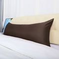 thumbnail image 6 of Unique Bargains Luxury Silky Satin Body Pillow Case Brown 20" x 54", 6 of 8
