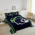 thumbnail image 3 of Erosebridal American Football Comforter Set Full Size Rugby Games Bedding Set Sport Arena Dark Navy Blue Green Comforter Sports Theme Quilt Set, 3 of 7
