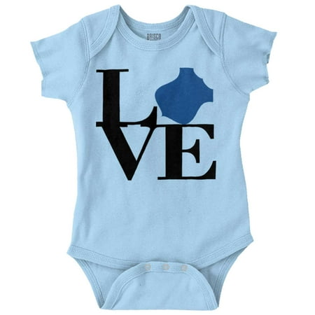 

Love Police Badge Support Bodysuit Cute Cops Blue Lives Matter Baby Romper