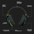 thumbnail image 3 of Logitech G435 Lightspeed & Bluetooth Wireless Gaming Headset - Lightweight, 18h Battery, Dolby Atmos Compatible - Black, 3 of 15