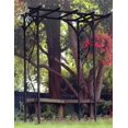 thumbnail image 2 of Panacea Vine 84" Black Steel Garden Arbor, 4' Wide Metal Arch, Elegant Scrollwork Design, 2 of 7