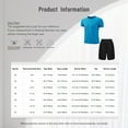 thumbnail image 4 of Runhomal Boys 2 Piece Workout Running Sports Outfits Solid Color T-shirts with Athletic Shorts White 20, 4 of 5