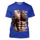 thumbnail image 5 of Camisetas de Manga Larga de los Hombres Casual Muscle Print Graphic Tee, Camiseta de Cuello de Tripulación de Manga Corta para las Vacaciones Diarias, 5 of 9