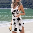 thumbnail image 2 of Womens Swim Coverup Knitted Hollow Vest Blouse Beach Bikini With Short Skirt Sunscreen Cover-Up White,S, 2 of 4